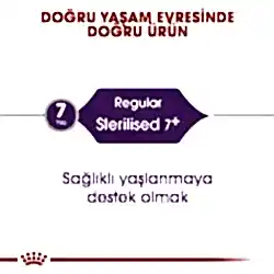 Royal Canin Sterilised 7+ Kısırlaştırılmış Kedi Maması 1,5 Kg - Thumbnail